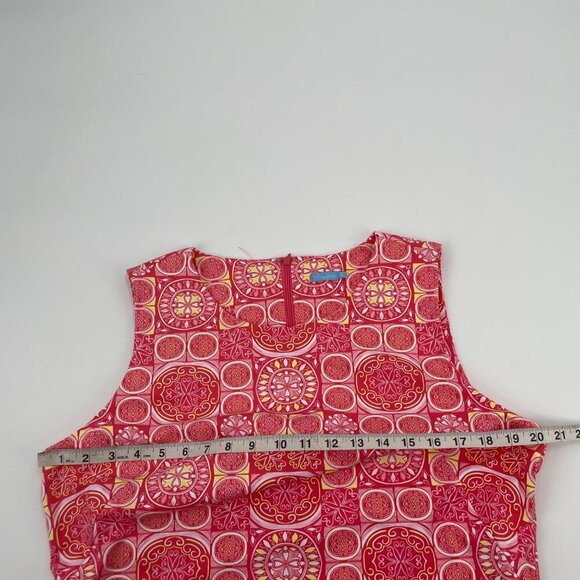 J. McLaughlin Coral Printed Sleeveless Shift Dress Womens Size XL Catalina Cloth - Picture 6 of 8